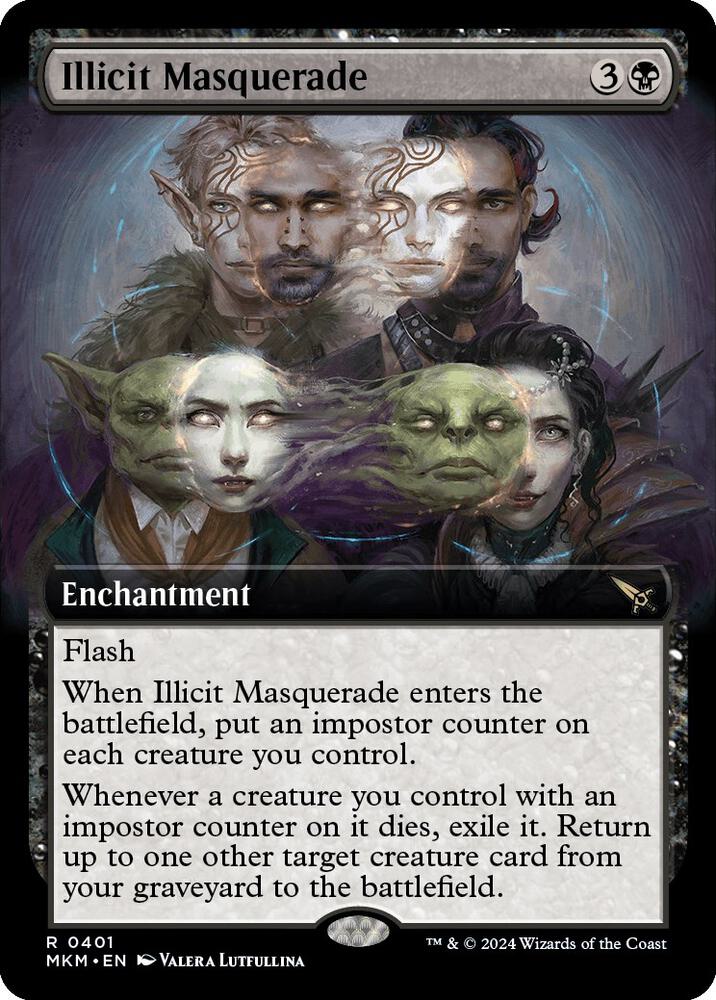 Illicit Masquerade (Extended Art) 401 card from Murders at Karlov Manor