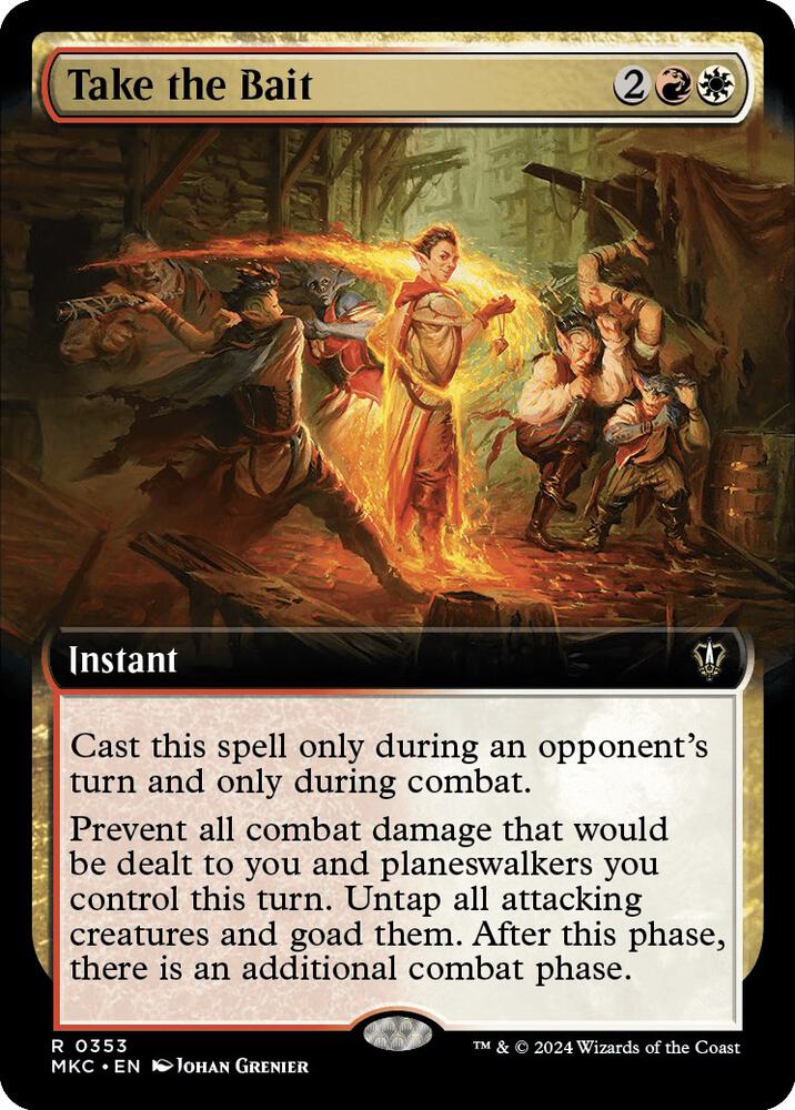 Take the Bait (Extended Art) 353 card from Commander: Murders at Karlov Manor