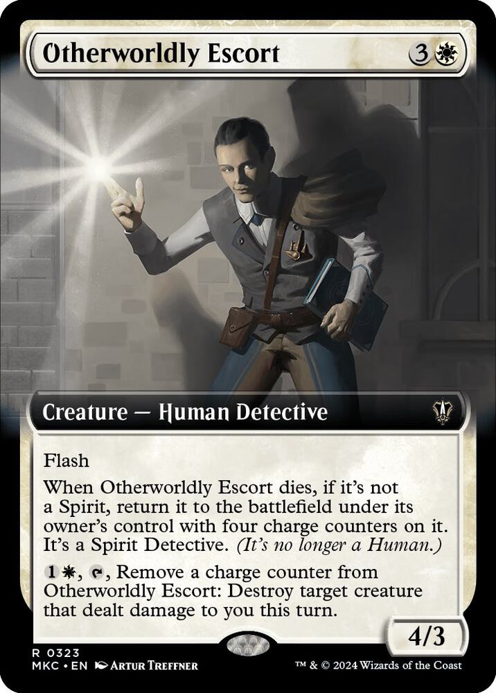 Otherworldly Escort (Extended Art) 323 card from Commander: Murders at Karlov Manor