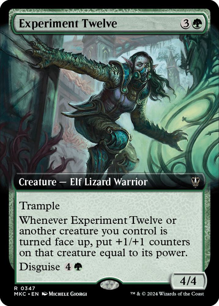 Experiment Twelve (Extended Art) 347 card from Commander: Murders at Karlov Manor