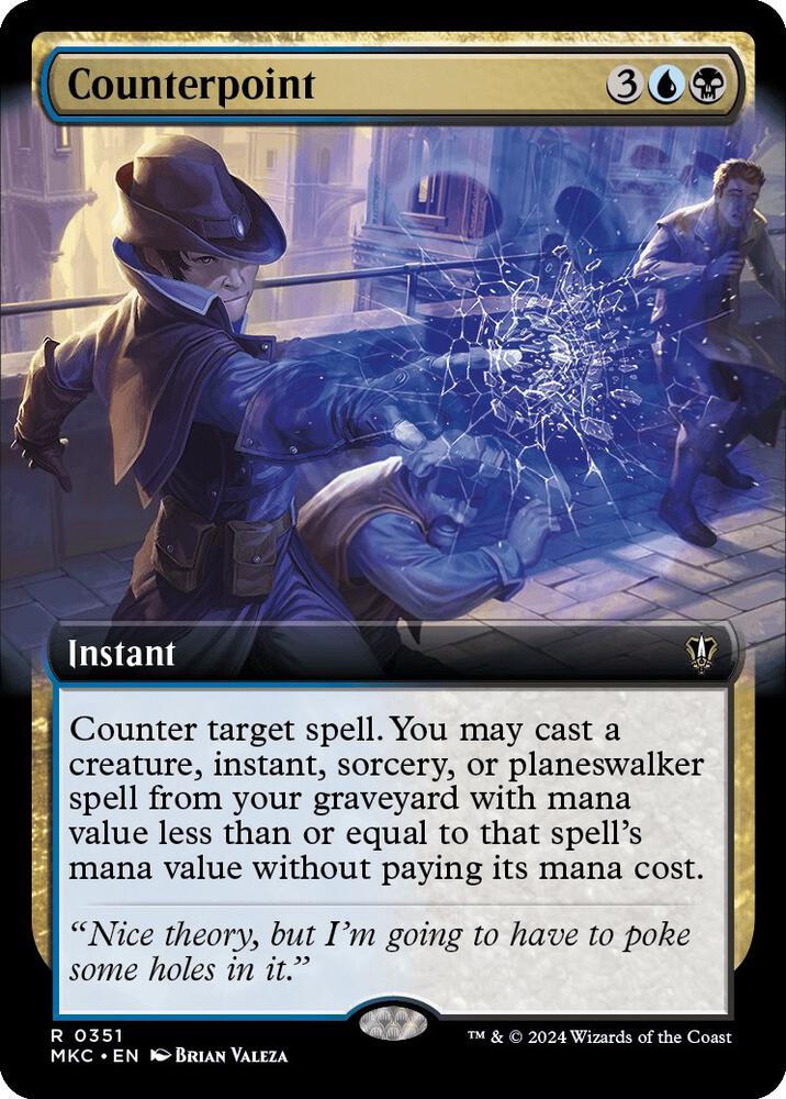 Counterpoint (Extended Art) 351 card from Commander: Murders at Karlov Manor