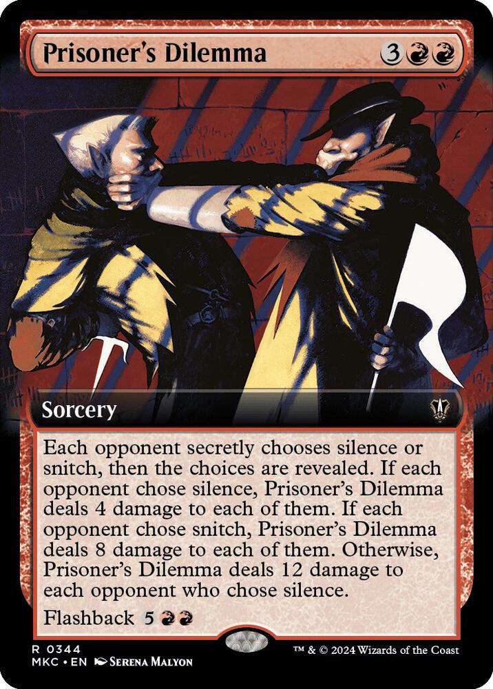 Prisoner's Dilemma (Extended Art) 344 card from Commander: Murders at Karlov Manor
