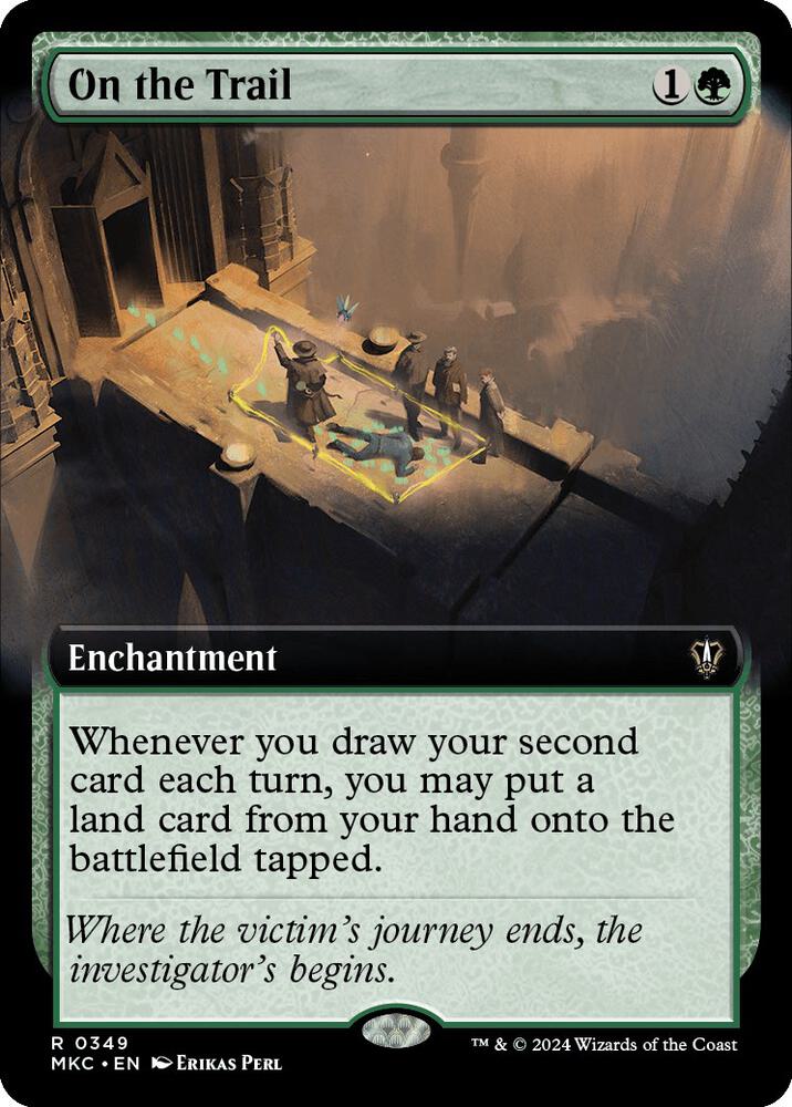 On the Trail (Extended Art) 349 card from Commander: Murders at Karlov Manor
