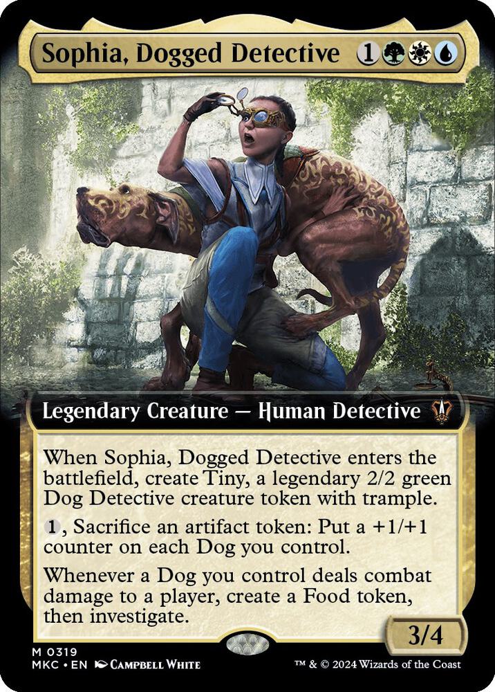 Sophia, Dogged Detective (Extended Art) 319 card from Commander: Murders at Karlov Manor