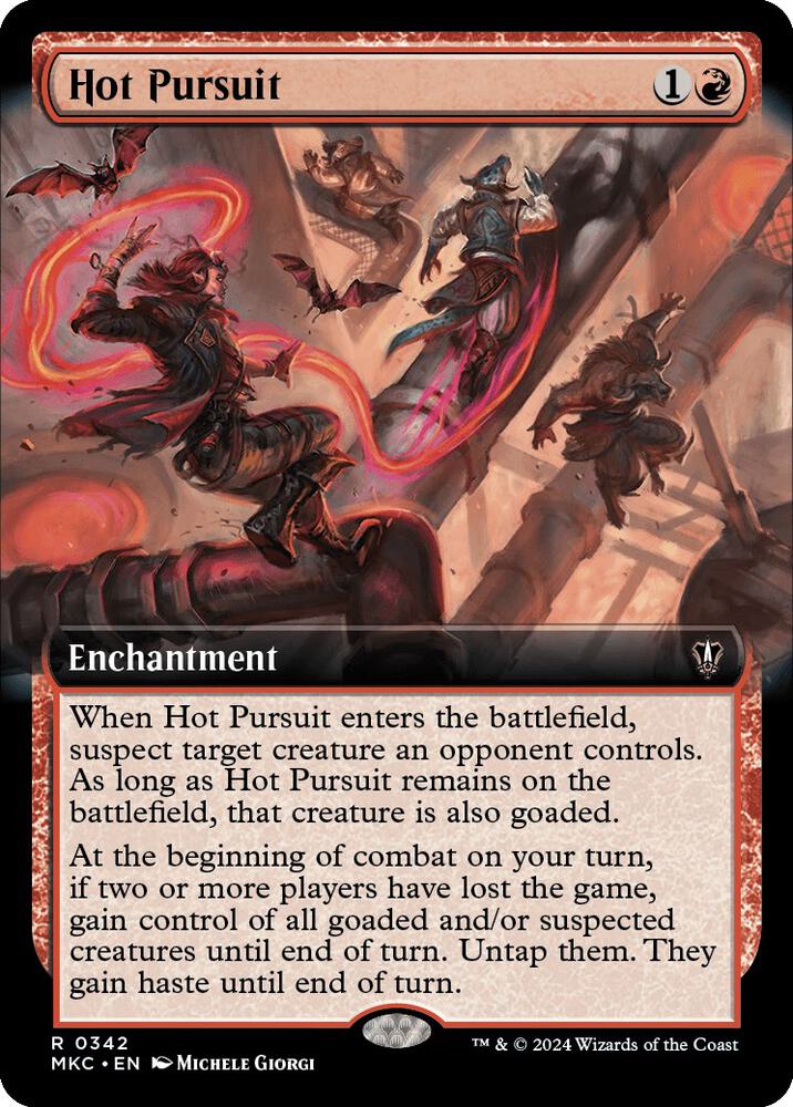 Hot Pursuit (Extended Art) 342 card from Commander: Murders at Karlov Manor