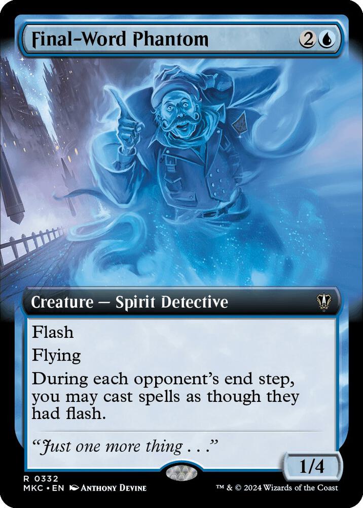 Final-Word Phantom (Extended Art) 332 card from Commander: Murders at Karlov Manor