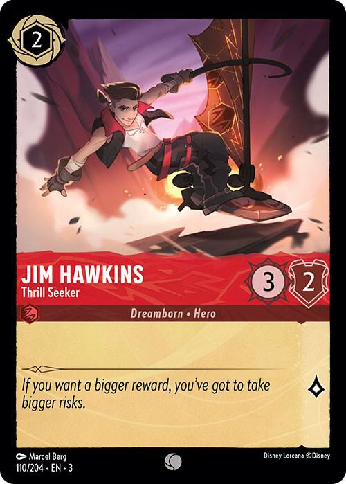 Jim Hawkins - Thrill Seeker 110/204 card from Into the Inklands