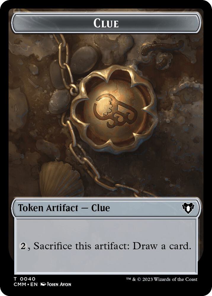 Clue // Construct Double-Sided Token 40 // 41 card from Commander Masters