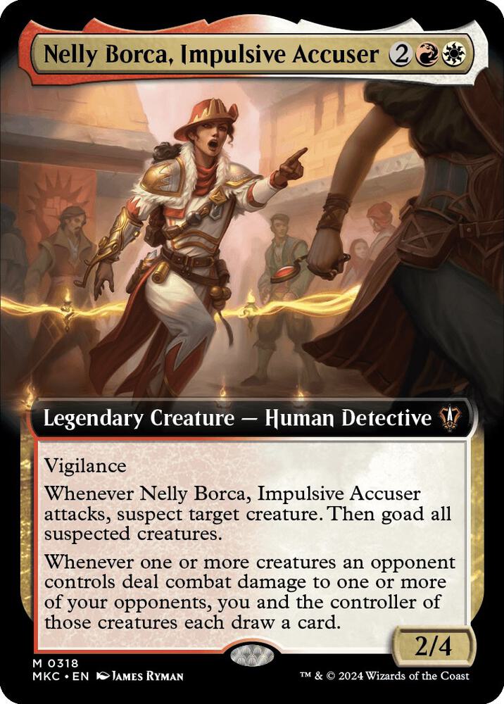 Nelly Borca, Impulsive Accuser (Extended Art) 318 card from Commander: Murders at Karlov Manor