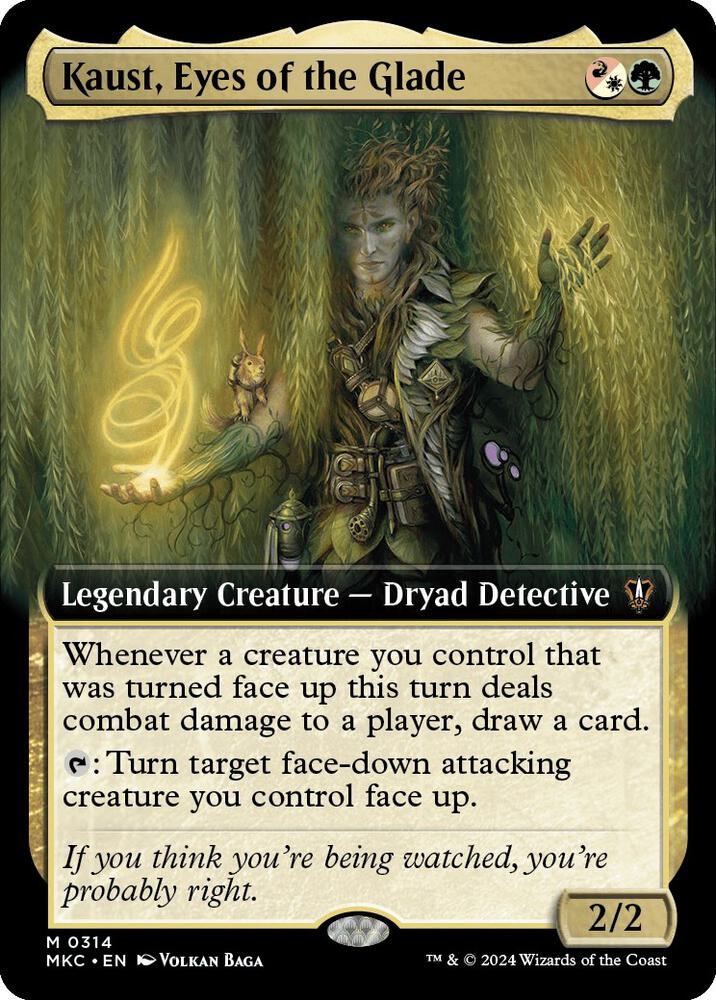 Kaust, Eyes of the Glade (Extended Art) 314 card from Commander: Murders at Karlov Manor