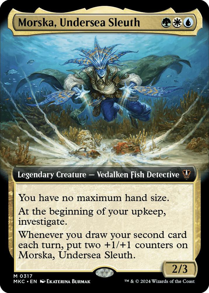 Morska, Undersea Sleuth (Extended Art) 317 card from Commander: Murders at Karlov Manor