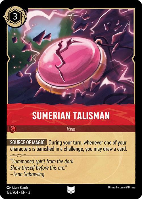Sumerian Talisman 133/204 card from Into the Inklands