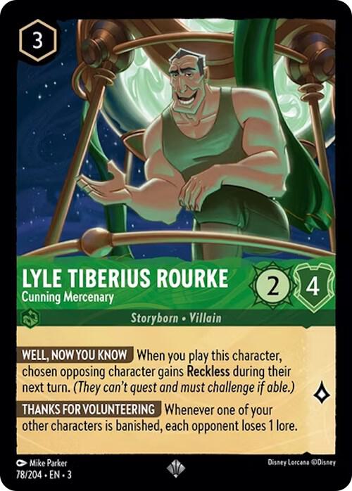Lyle Tiberius Rourke - Cunning Mercenary 78/204 card from Into the Inklands