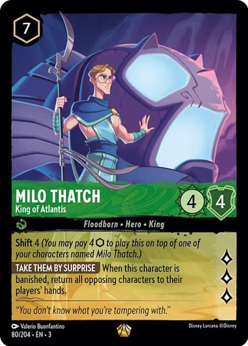 Milo Thatch - King of Atlantis 80/204 card from Into the Inklands