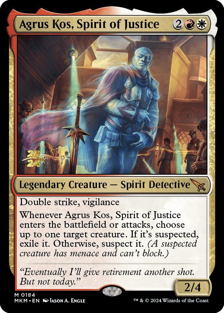 Agrus Kos, Spirit of Justice 184 card from Prerelease Cards