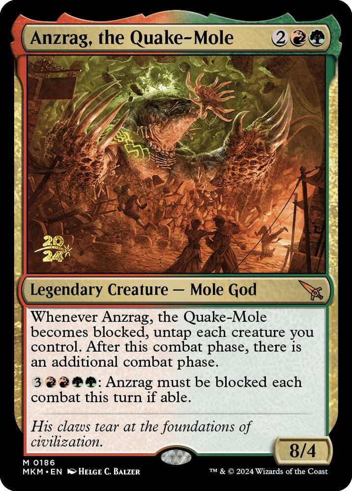 Anzrag, the Quake-Mole 186 card from Prerelease Cards