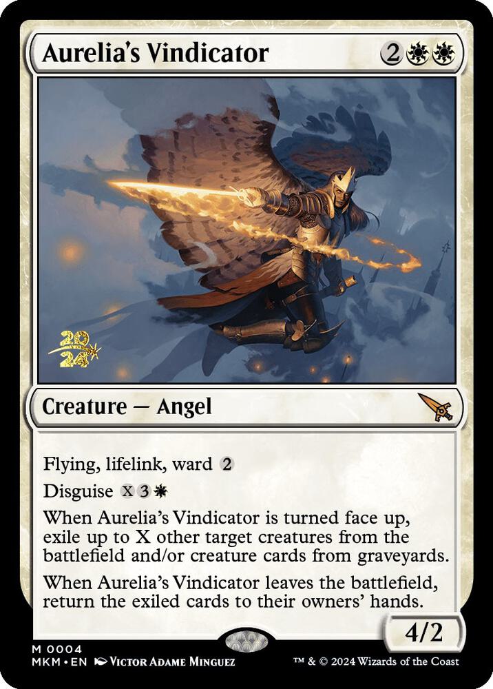 Aurelia's Vindicator 4 card from Prerelease Cards