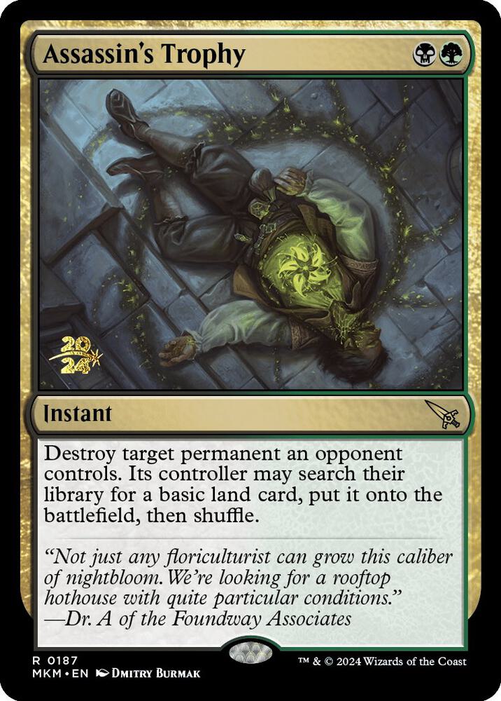 Assassin's Trophy 187 card from Prerelease Cards