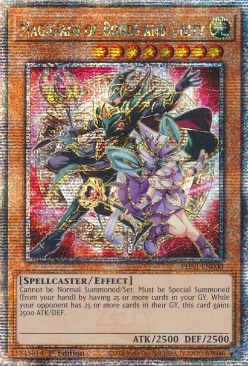 Magicians of Bonds and Unity (Quarter Century Secret Rare) PHNI-EN000 card from Phantom Nightmare