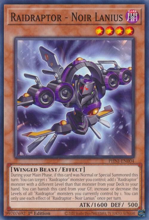 Raidraptor - Noir Lanius PHNI-EN004 card from Phantom Nightmare