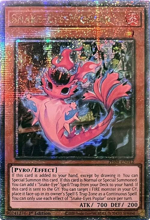 Snake-Eyes Poplar (Quarter Century Secret Rare) PHNI-EN012 card from Phantom Nightmare