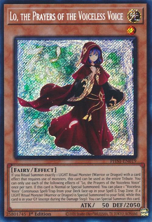 Lo, the Prayers of the Voiceless Voice PHNI-EN019 card from Phantom Nightmare