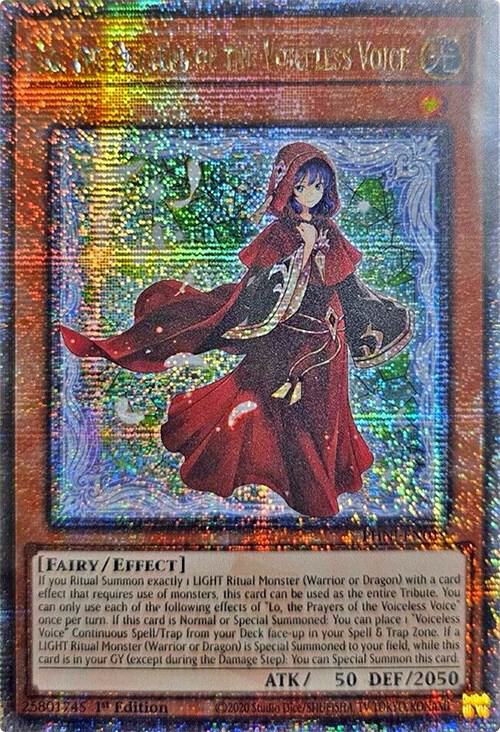 Lo, the Prayers of the Voiceless Voice (Quarter Century Secret Rare) PHNI-EN019 card from Phantom Nightmare