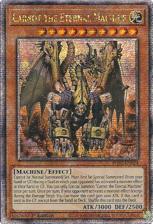 Carnot the Eternal Machine (Quarter Century Secret Rare) PHNI-EN024 card from Phantom Nightmare