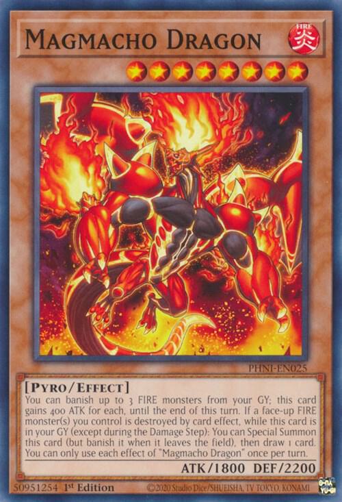 Magmacho Dragon PHNI-EN025 card from Phantom Nightmare