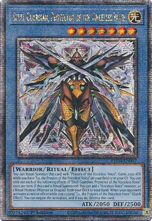 Skull Guardian, Protector of the Voiceless Voice (Quarter Century Secret Rare) PHNI-EN037 card from Phantom Nightmare
