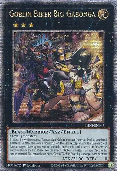 Goblin Biker Big Gabonga (Quarter Century Secret Rare) PHNI-EN047 card from Phantom Nightmare