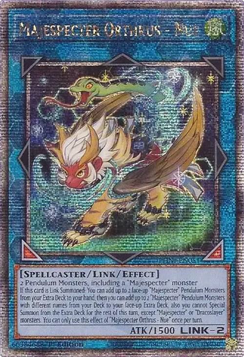 Majespecter Orthrus - Nue (Quarter Century Secret Rare) PHNI-EN051 card from Phantom Nightmare