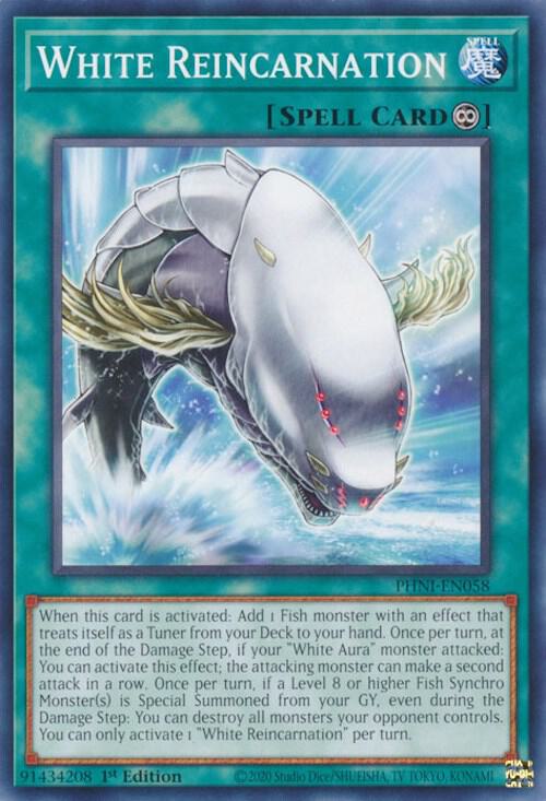 White Reincarnation PHNI-EN058 card from Phantom Nightmare