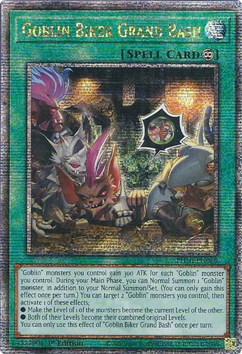 Goblin Biker Grand Bash (Quarter Century Secret Rare) PHNI-EN060 card from Phantom Nightmare