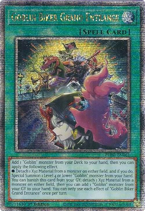 Goblin Biker Grand Entrance (Quarter Century Secret Rare) PHNI-EN061 card from Phantom Nightmare