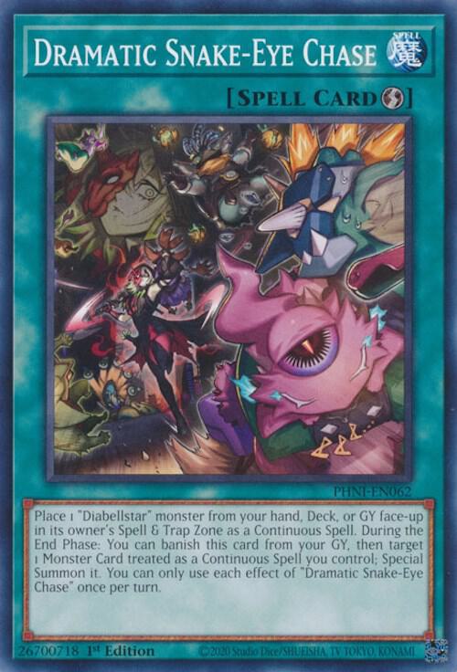 Dramatic Snake-Eye Chase PHNI-EN062 card from Phantom Nightmare