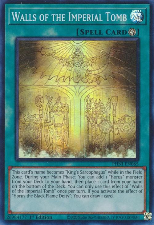 Walls of the Imperial Tomb PHNI-EN065 card from Phantom Nightmare