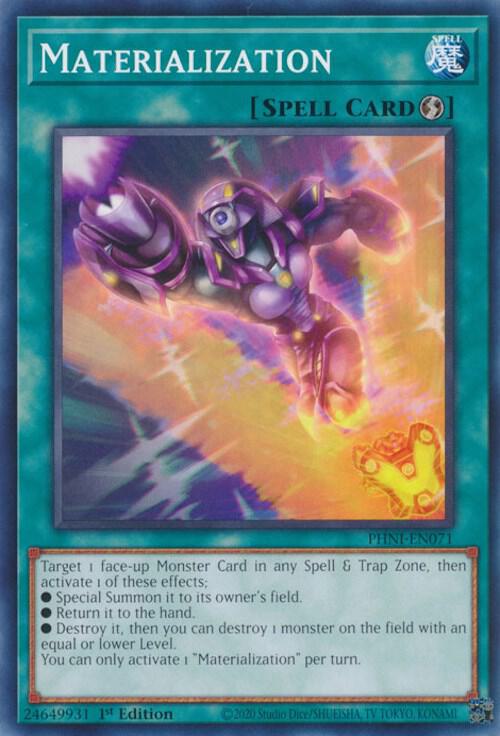 Materialization PHNI-EN071 card from Phantom Nightmare