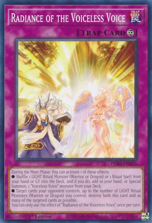 Radiance of the Voiceless Voice PHNI-EN076 card from Phantom Nightmare