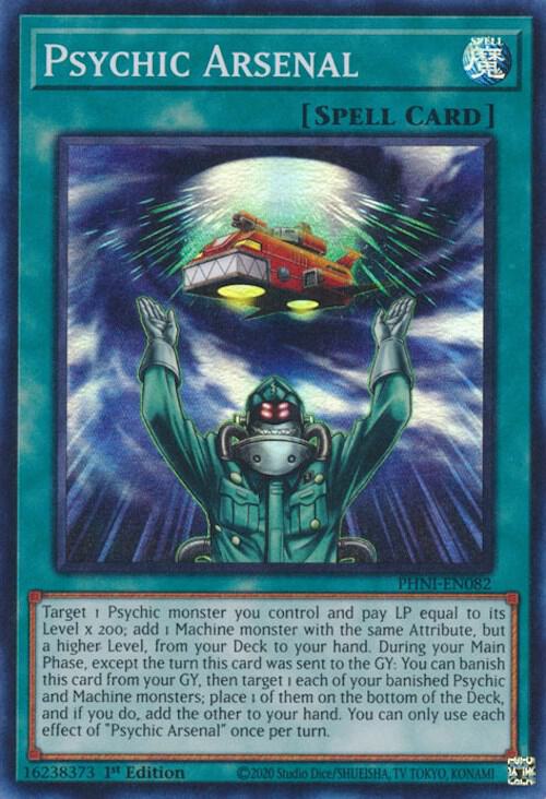 Psychic Arsenal PHNI-EN082 card from Phantom Nightmare