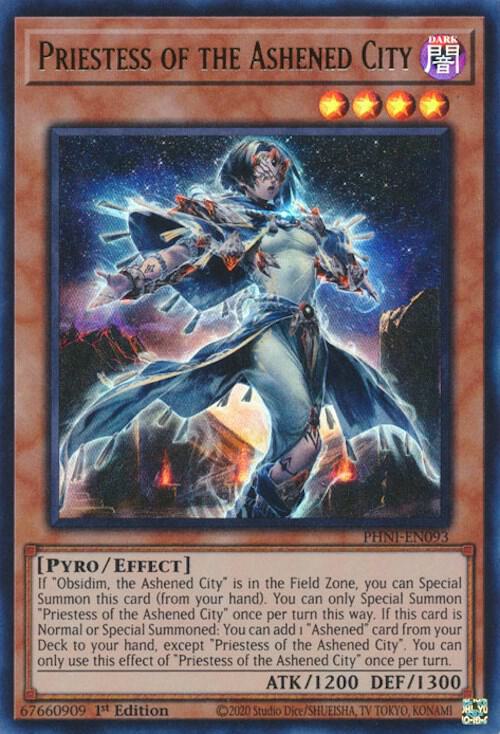 Priestess of the Ashened City PHNI-EN093 card from Phantom Nightmare