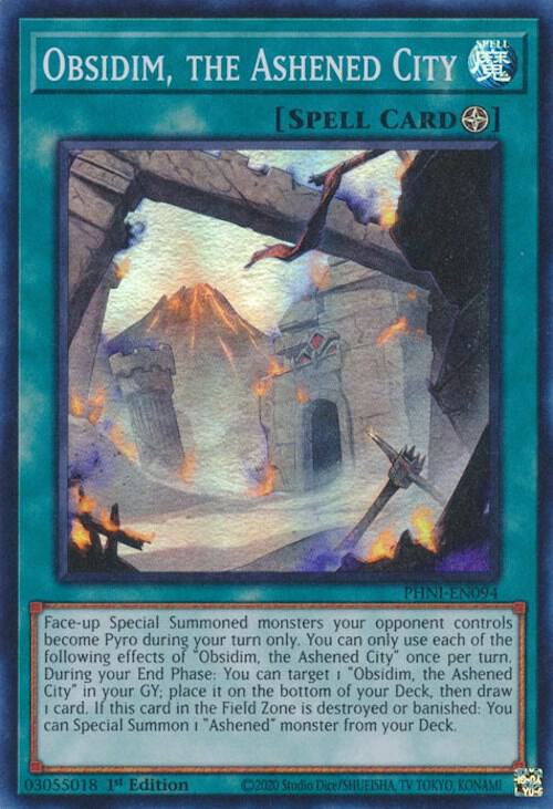 Obsidim, the Ashened City PHNI-EN094 card from Phantom Nightmare