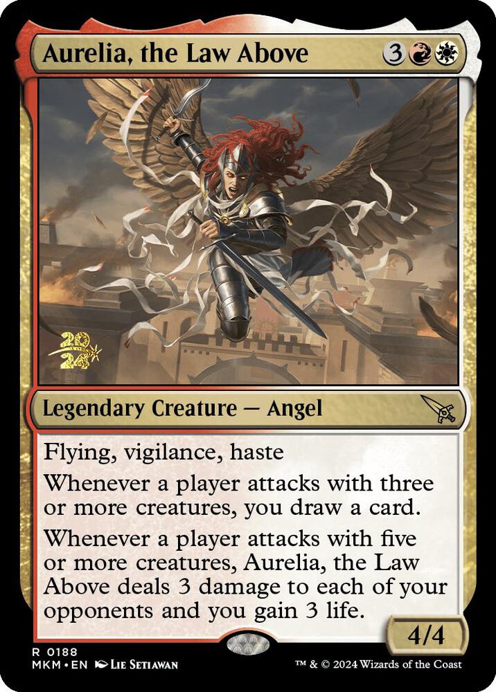 Aurelia, the Law Above 188 card from Prerelease Cards
