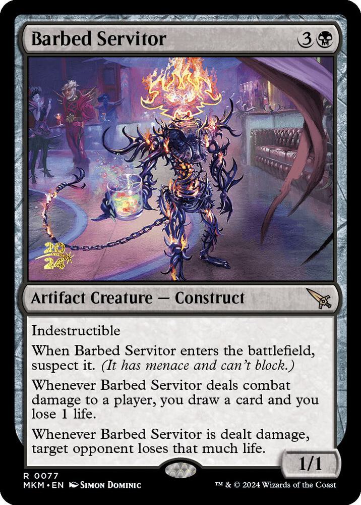 Barbed Servitor 77 card from Prerelease Cards