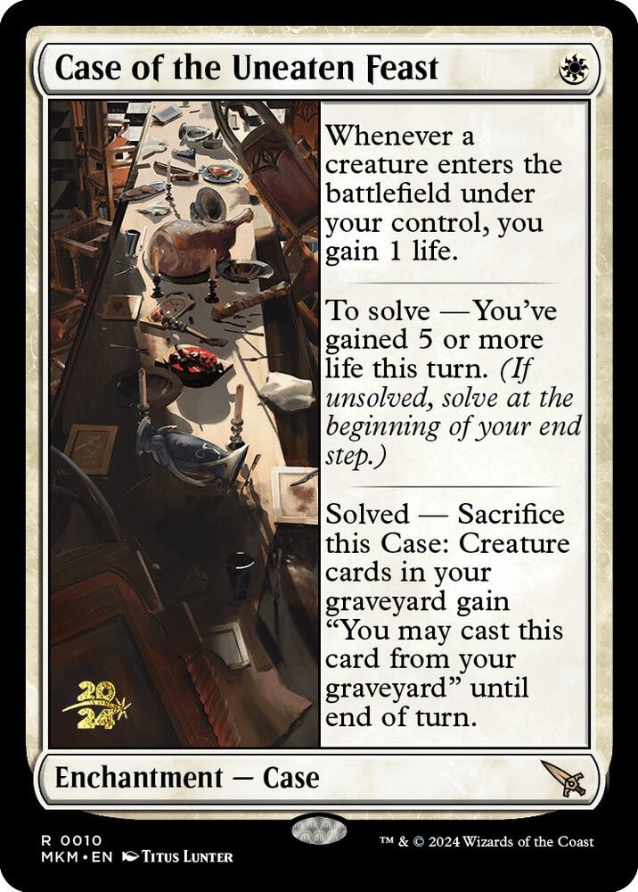 Case of the Uneaten Feast 10 card from Prerelease Cards