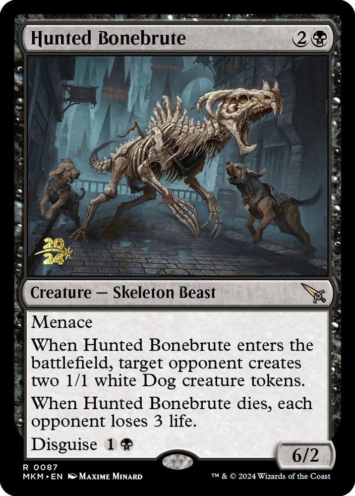 Hunted Bonebrute 87 card from Prerelease Cards