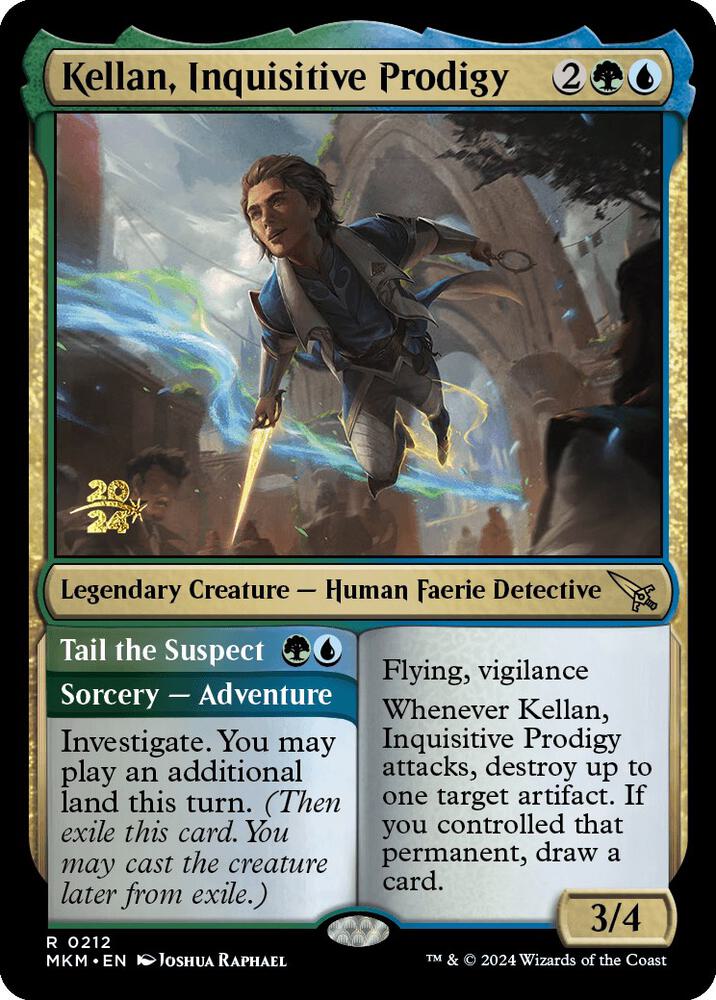 Kellan, Inquisitive Prodigy 212 card from Prerelease Cards