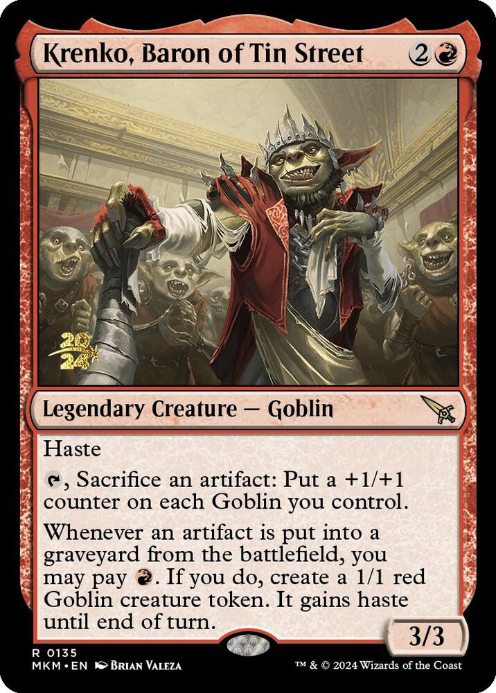 Krenko, Baron of Tin Street 135 card from Prerelease Cards