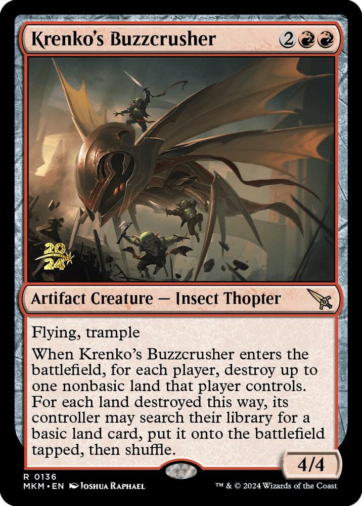 Krenko's Buzzcrusher 136 card from Prerelease Cards