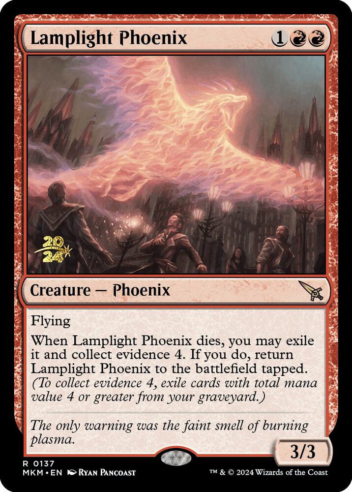 Lamplight Phoenix 137 card from Prerelease Cards